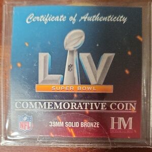 NFL Super Bowl LIV Commemorative Coin - Blue and Orange